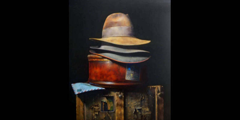 Schilderij ‘Voor niet gemaakte reizen’, Bert Kinderdijk BK | olieverf op doek, 60×50 cm | 2026